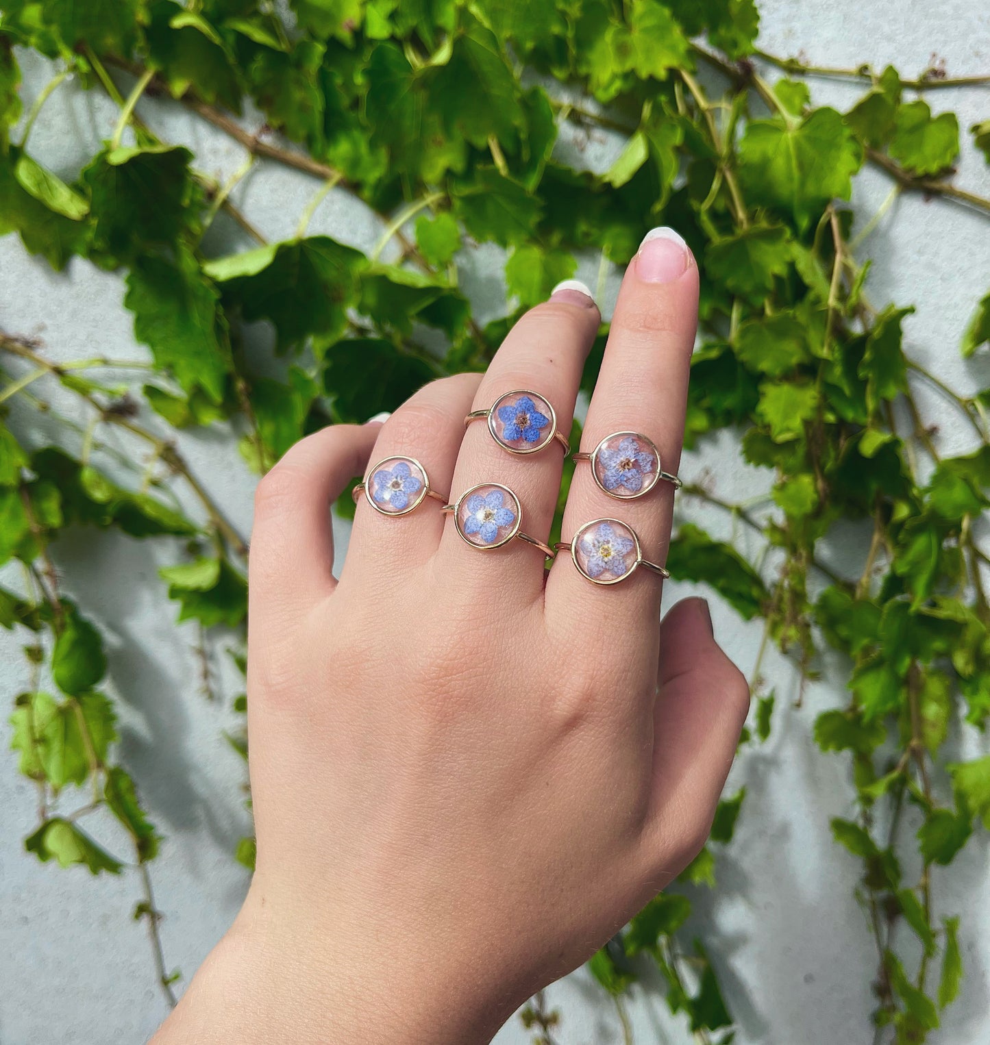 Gold Forget Me Not Ring