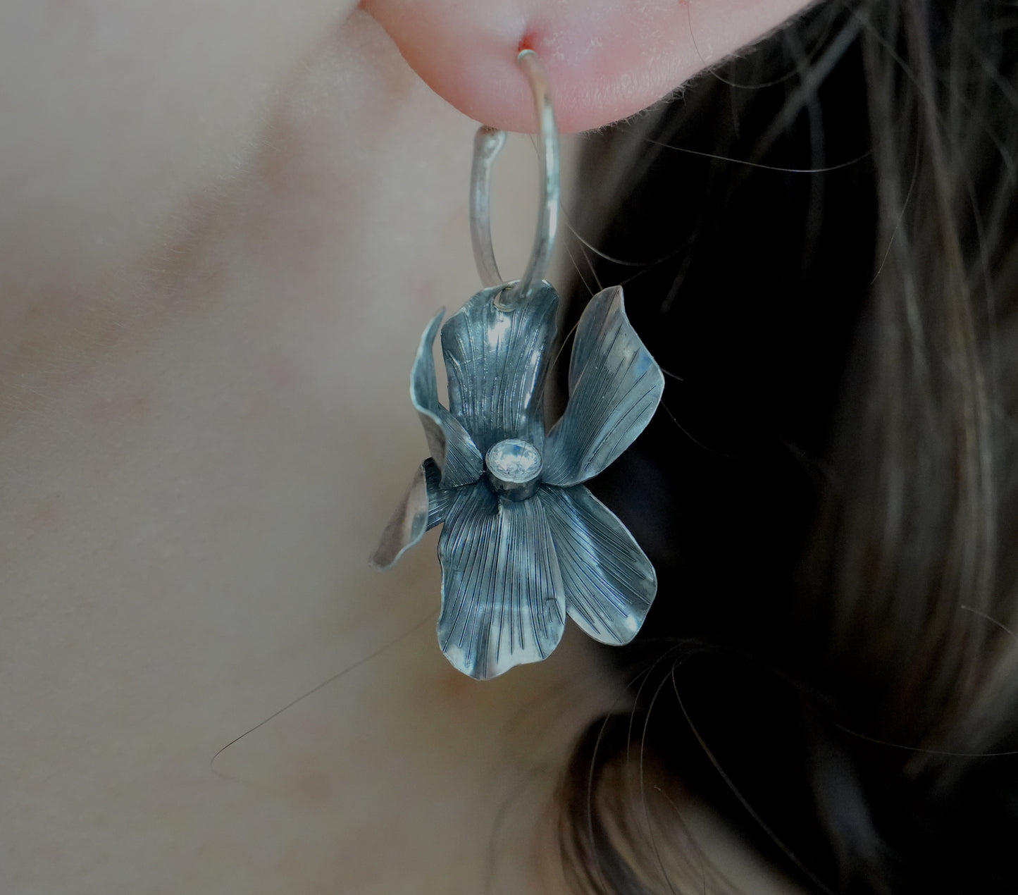 Iris Flower Earrings