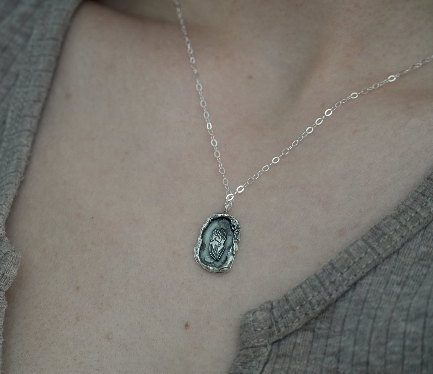 Organic Iris Pendant