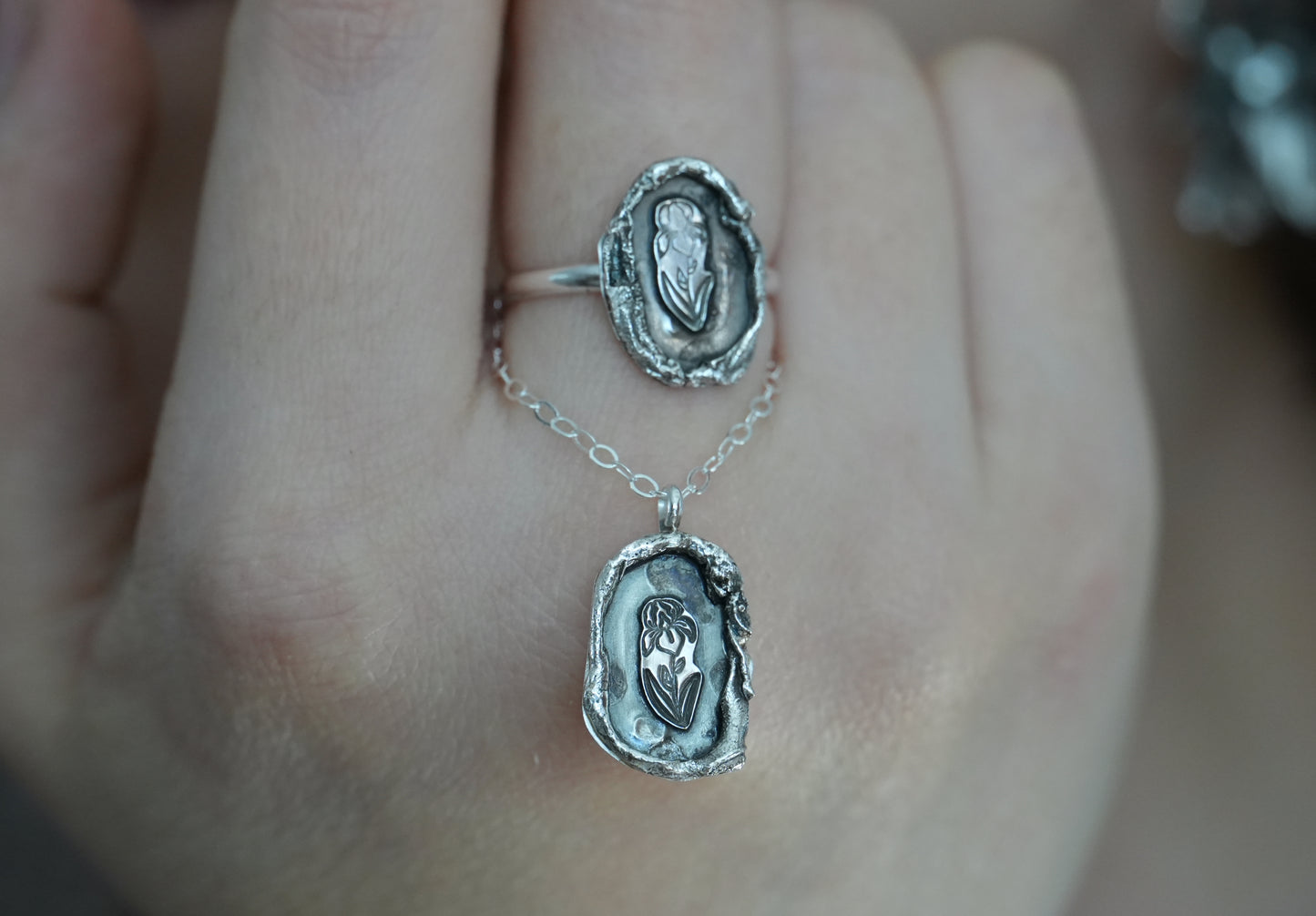 Organic Iris Pendant