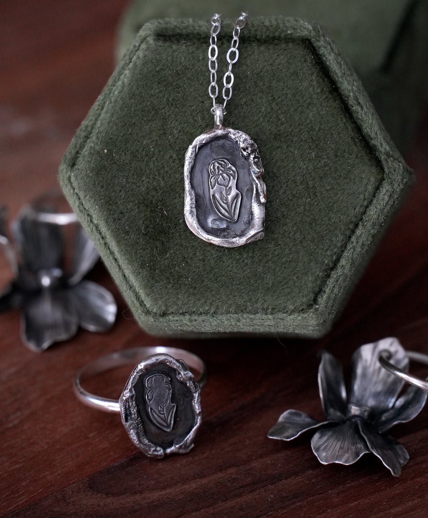 Organic Iris Pendant