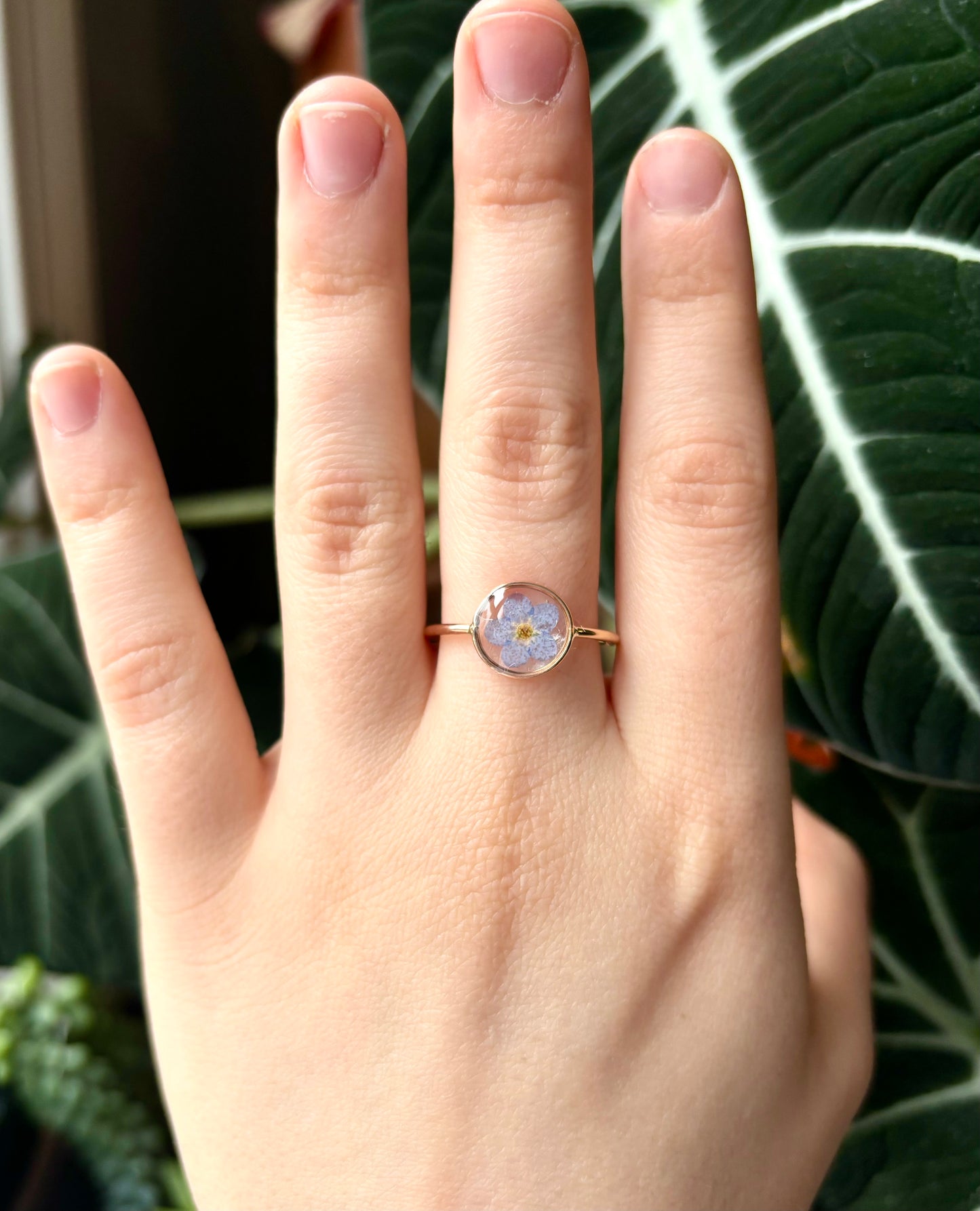 Gold Forget Me Not Ring