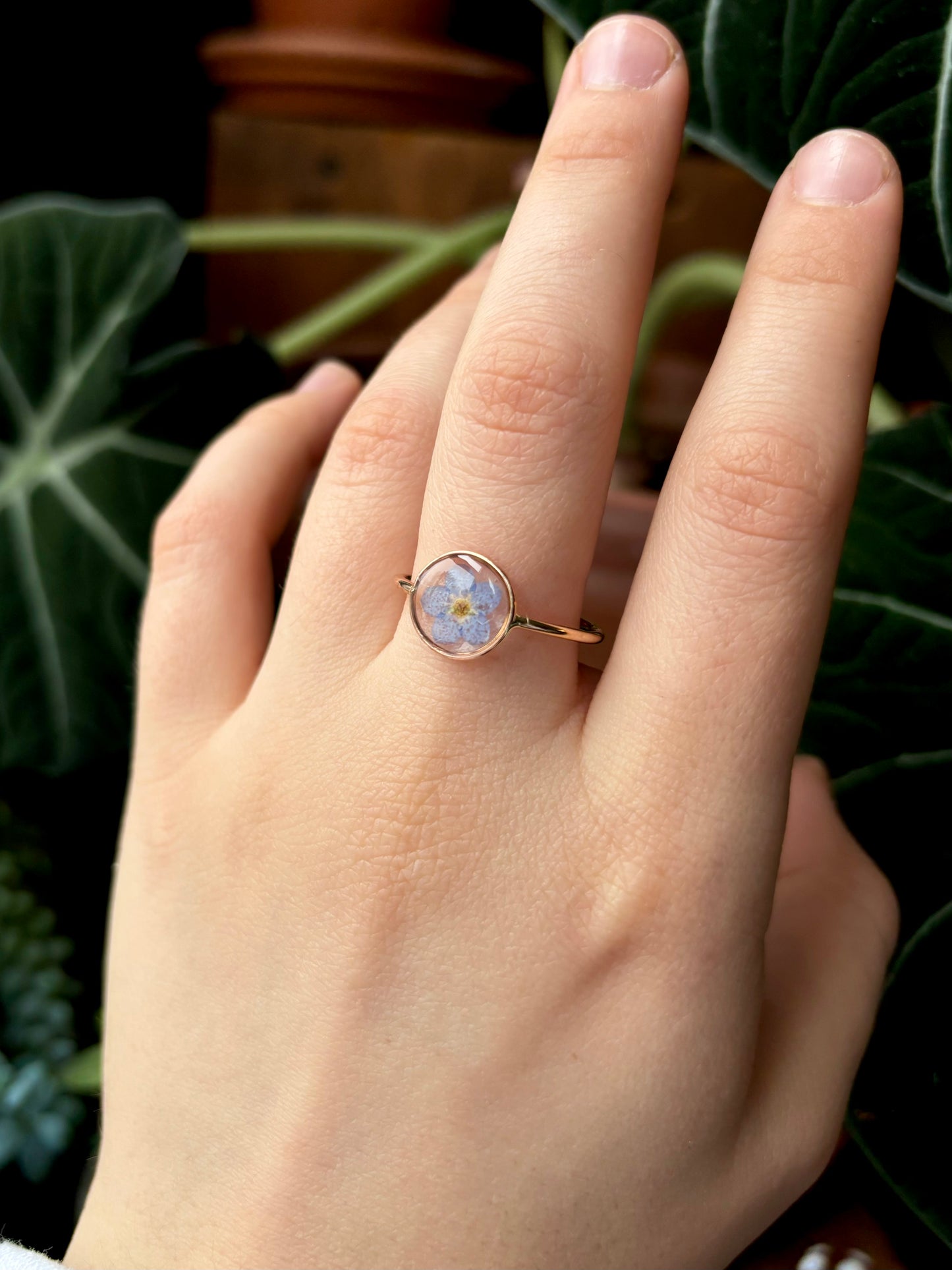 Gold Forget Me Not Ring