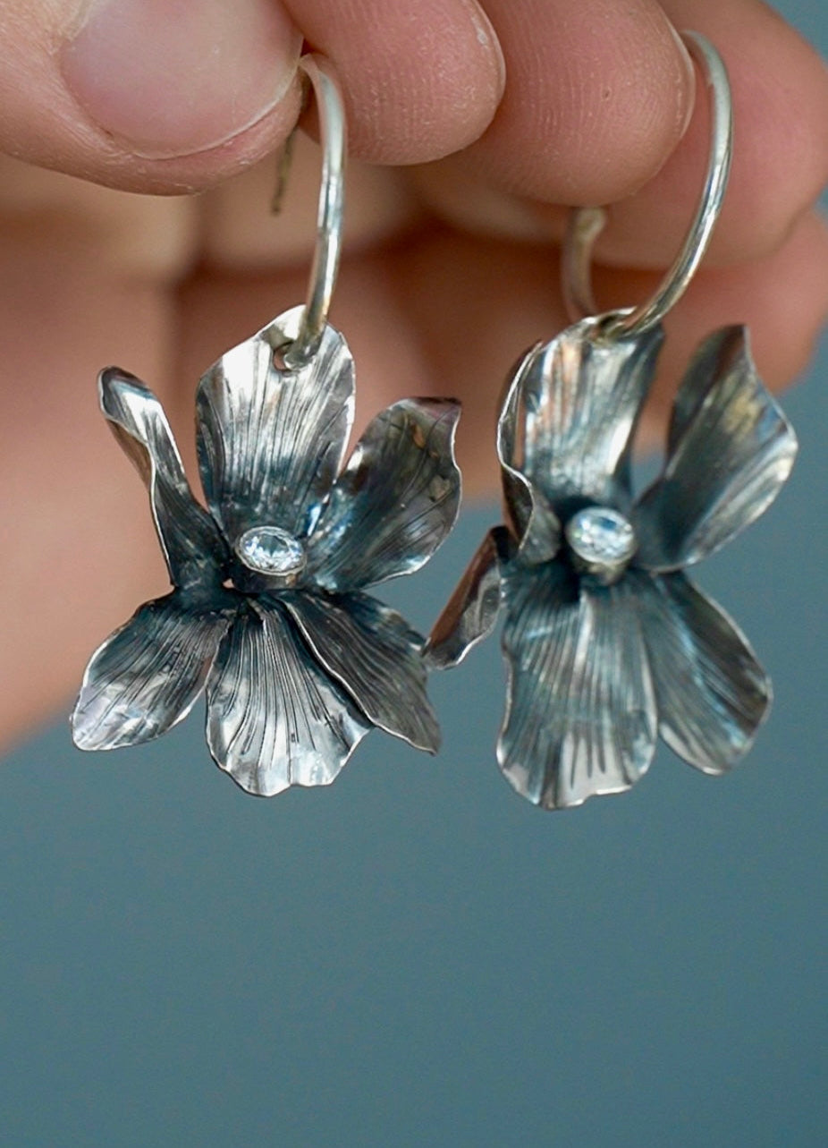 Iris Flower Earrings