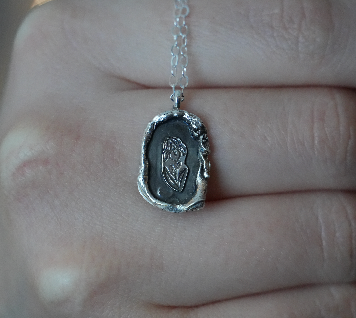 Organic Iris Pendant