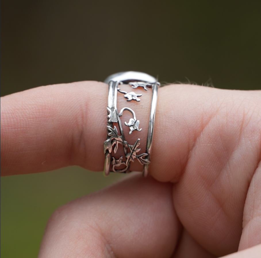 Opal Bleeding Heart Ring | Size 6