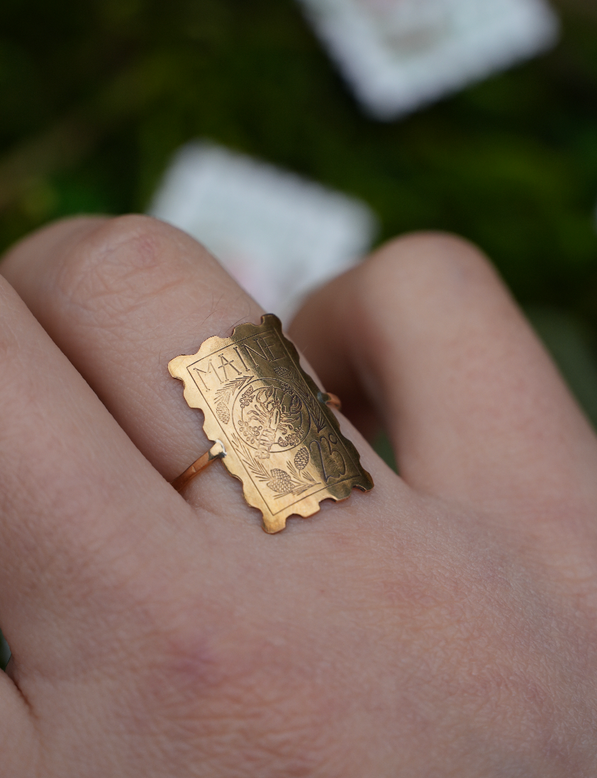 Large Maine Stamp Ring | Pre-Order