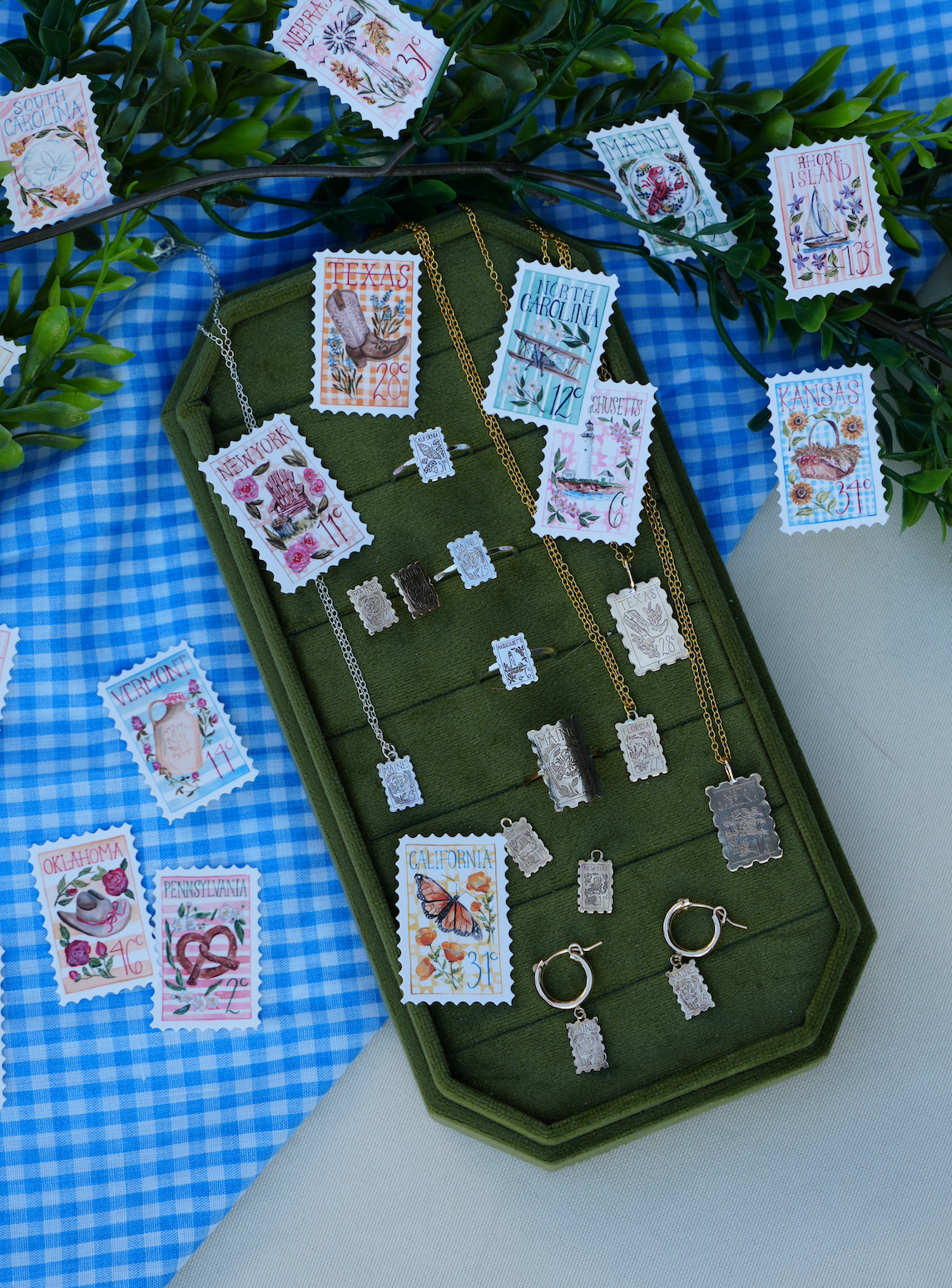 State Stamp Mini Pendant | Made-To-Order