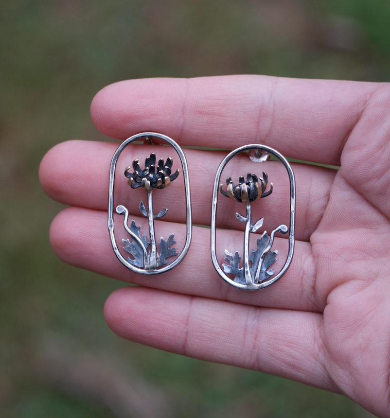 Chrysanthemum Earrings | Ready to Ship