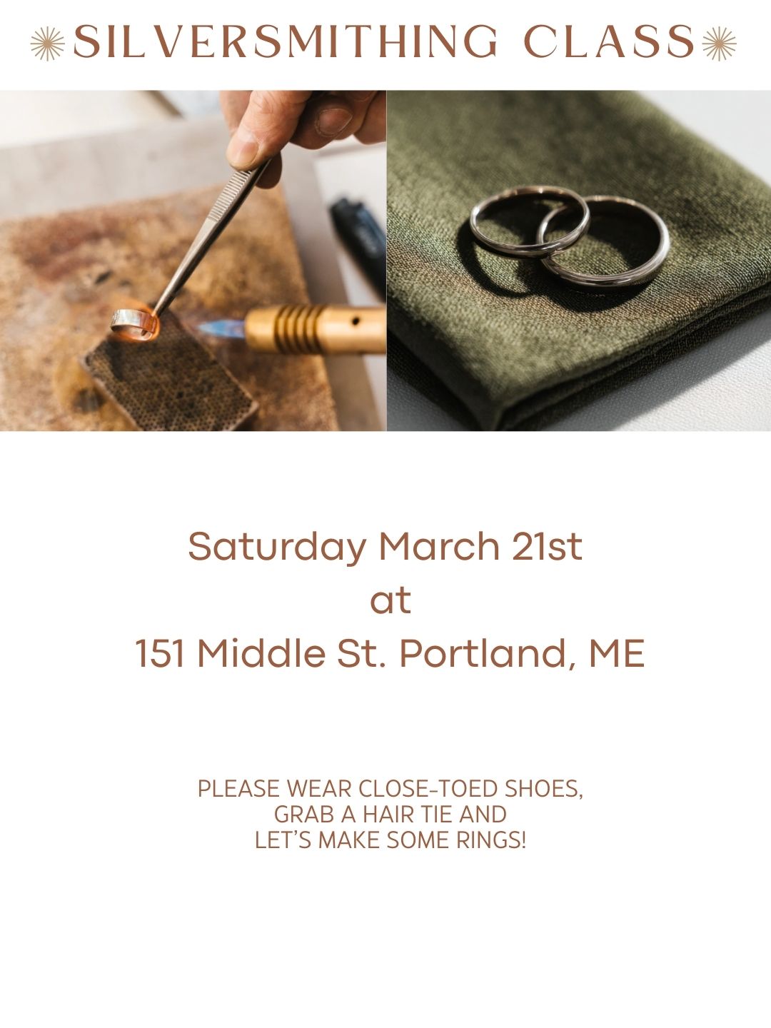 Silversmith Class | Make Your Own Stacking Rings