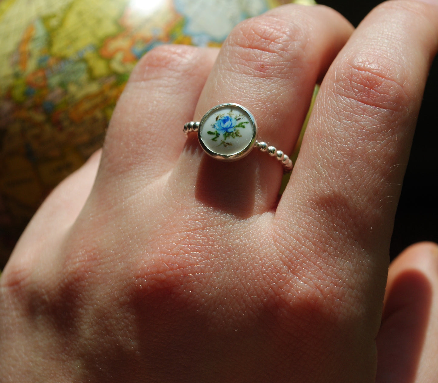 Blue Rose Ring