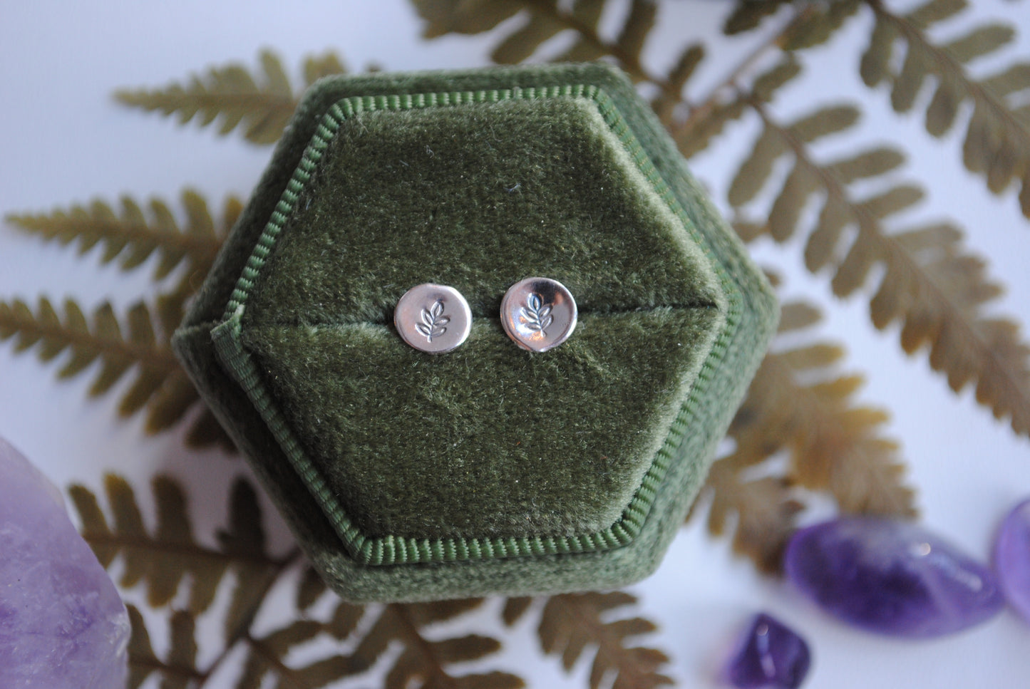 Leaf Sprig Studs