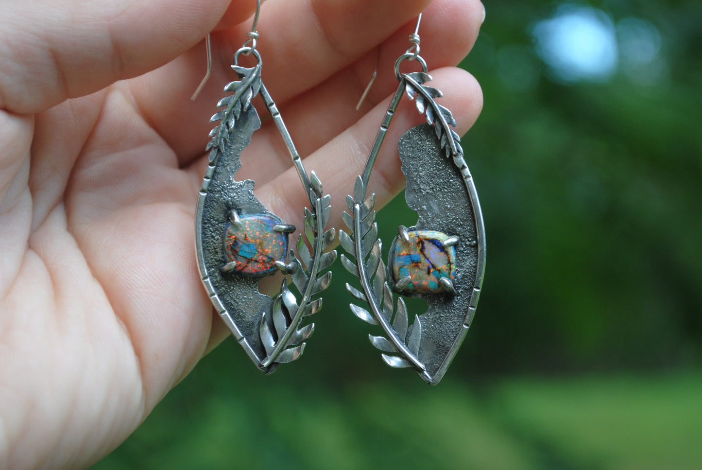 Fairy Ring Opal Earrings