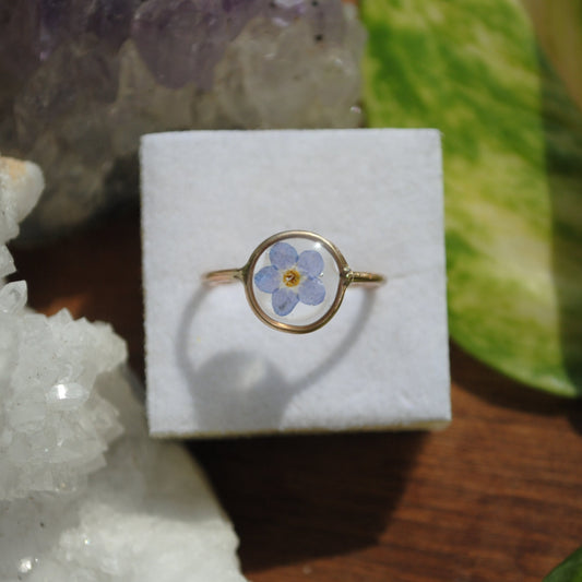 Gold Forget Me Not Ring