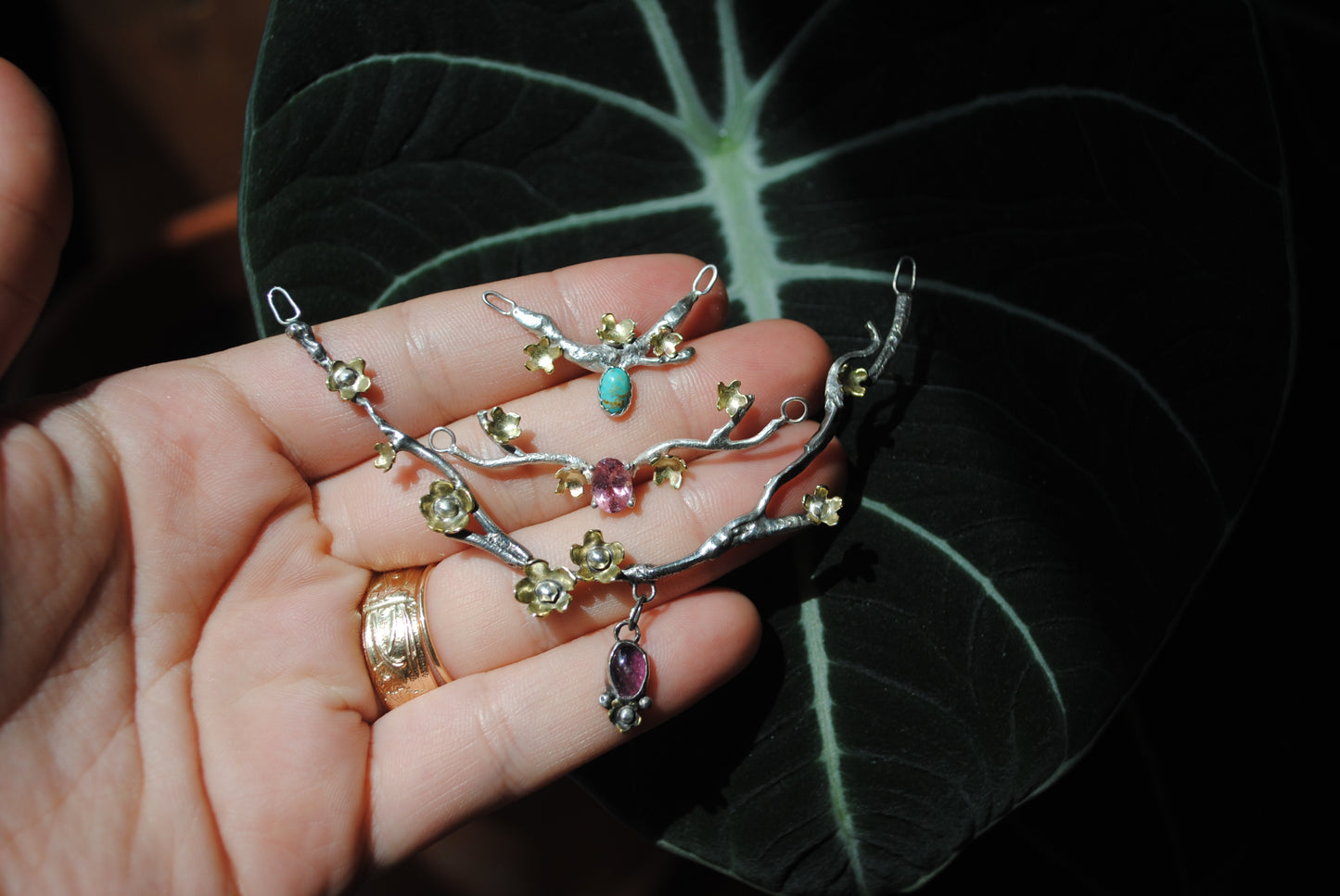 Cherry Blossom Sapphire Necklace