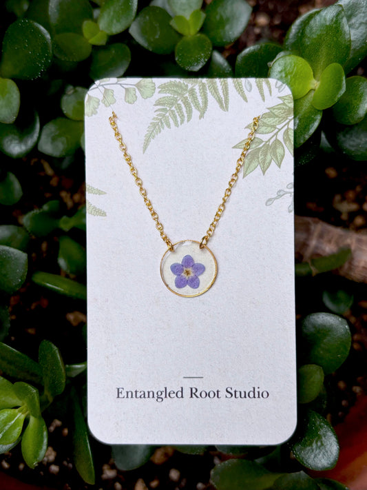 Forget Me Not Resin Necklaces | MTO