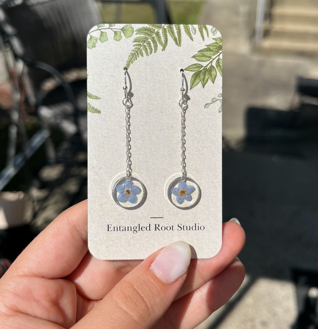 Forget-Me-Not Drop Earrings