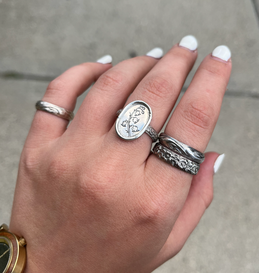 Lily of the Valley Frame Ring
