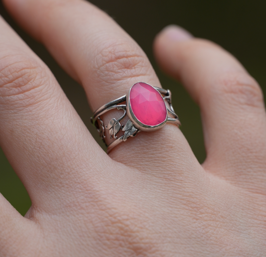 Opal Bleeding Heart Ring | Size 6