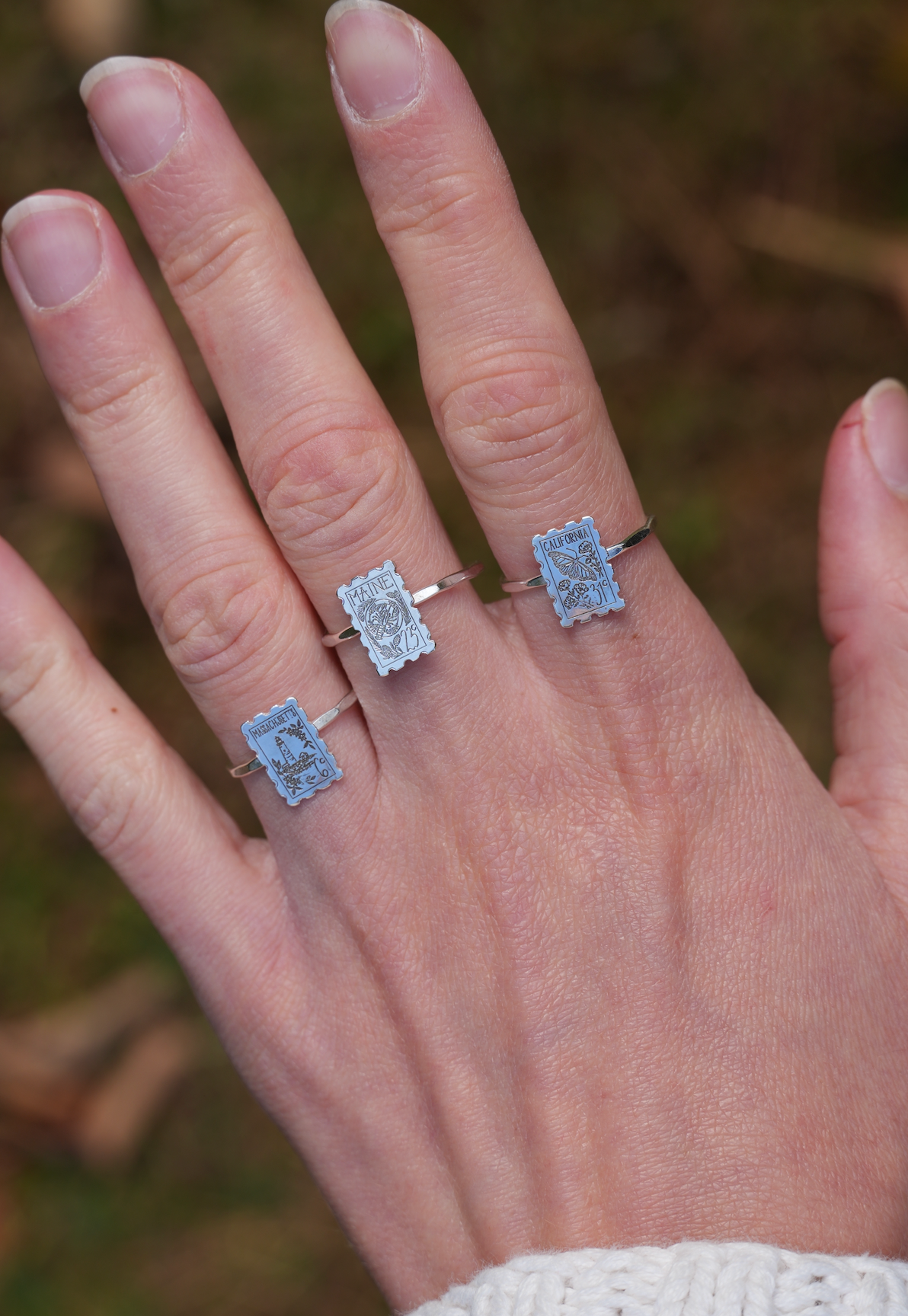 State Stamp Mini Ring | Made-To-Order