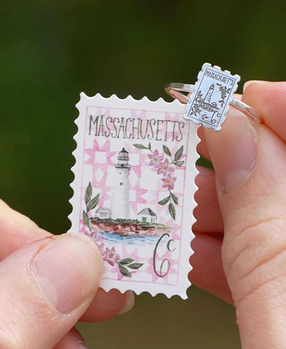 State Stamp Mini Ring | Made-To-Order