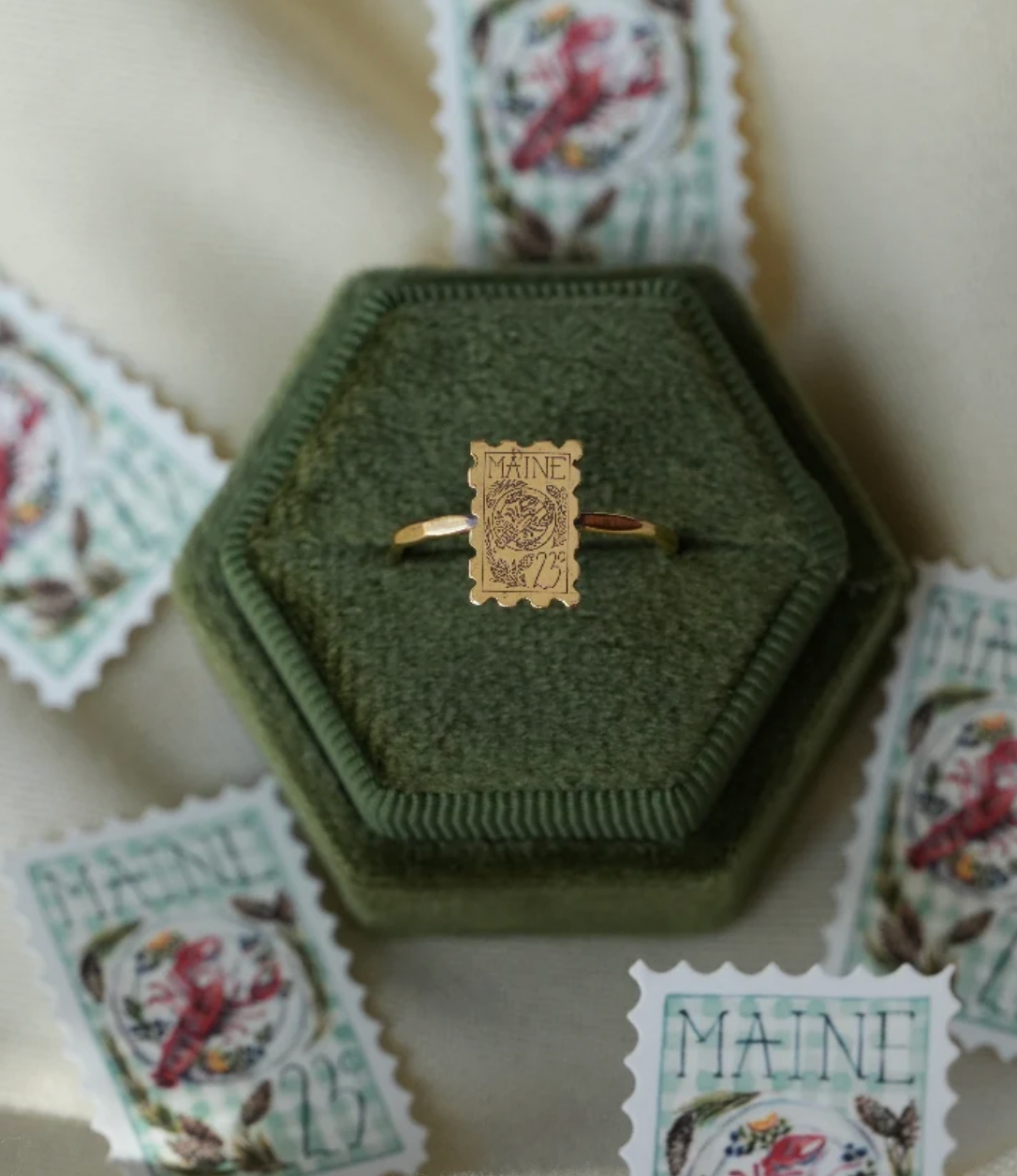 State Stamp Mini Ring | Made-To-Order