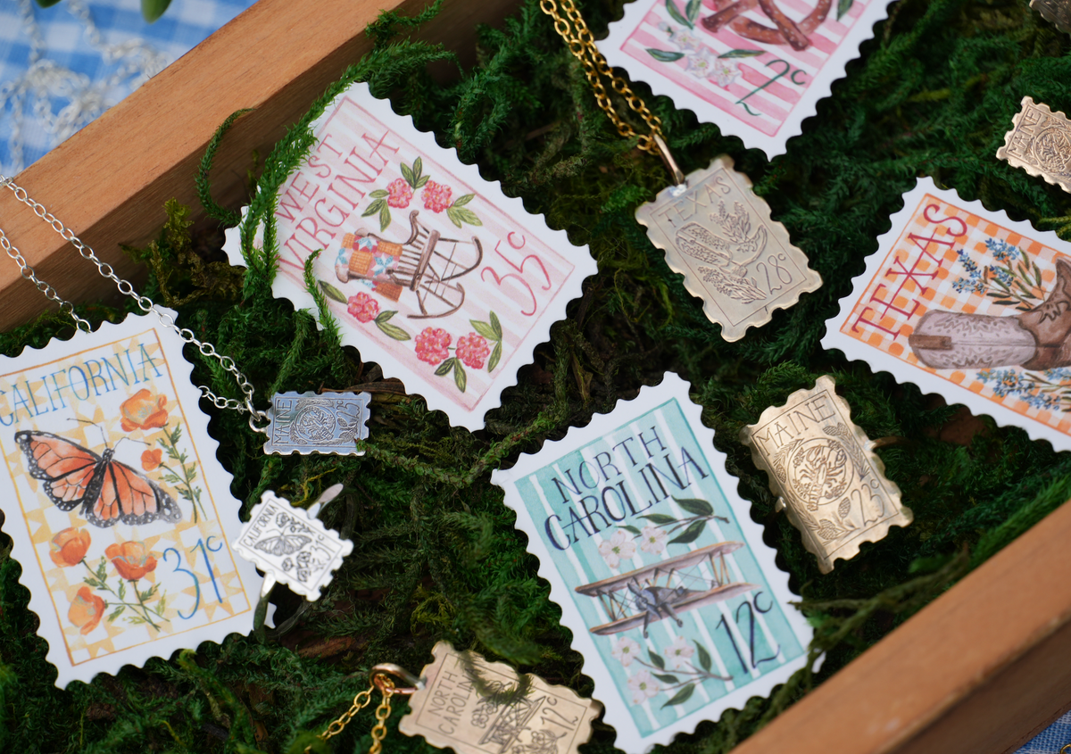 State Stamp Pendant | Made-To-Order